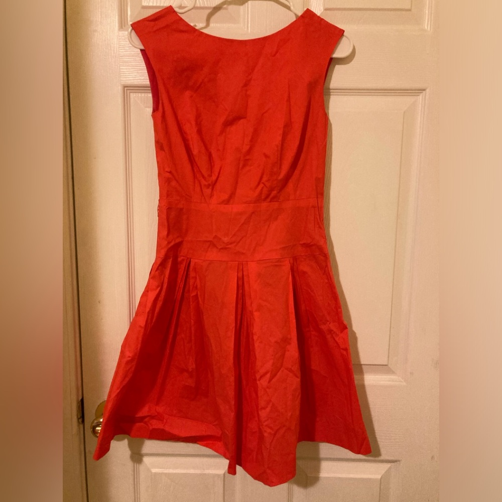 Shoshanna coral mid length dress